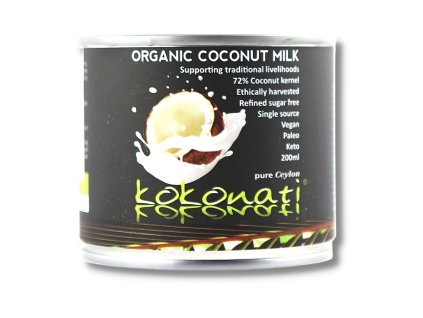 Ceylon Kokonati | Bio Kokosové mléko - 72% dužiny - 200 ml