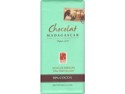 Chocolat Madagascar | 80% mléčná čokoláda - Sambirano - 85 g