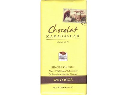 37% bílá 'fine' čokoláda s bourbon vanilkou a 1,8 x více kakaa, Sambirano