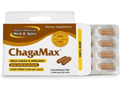 NORTH AMERICAN HERB & SPICE - RAW CHAGAMAX [12 KAPSLÍ]