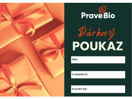 Elektronický Dárkový Poukaz - 300 - 10000 Kč | pravebio.cz