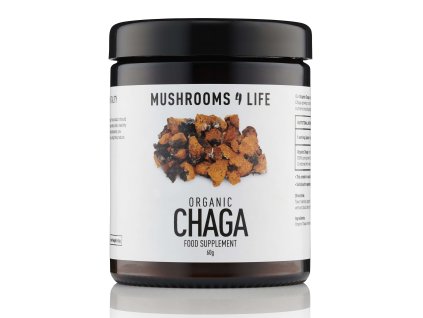 Mushrooms4Life | Houba Chaga (Rezavec šikmý) v prášku - 60 g