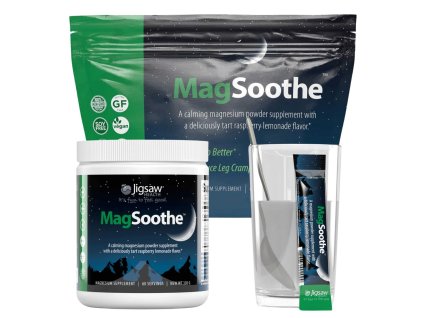 Jigsaw Health | Rozpustný hořčík glycinát - MagSoothe - 5.5 g, 60 sáčků, 330 g