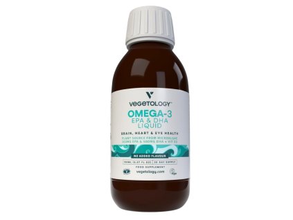 Vegetology | Tekutý Omega-3 EPA a DHA - Opti3 + vit. D3, bez příchutě - 150 ml