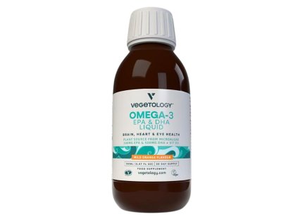 Vegetology | Tekutý Omega-3 EPA a DHA - Opti3 + vit. D3, pomeranč - 150 ml