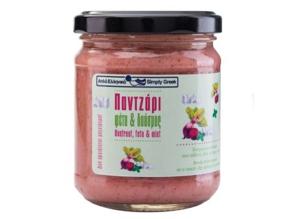Simply Greek | Pomazánka z červené řepy, fety a máty - 200 g - pravebio.cz
