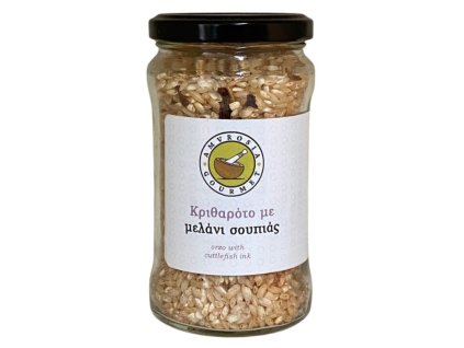 Simply Greek | Těstoviny orzo s inkoustem z sépií - 240 g - pravebio.cz