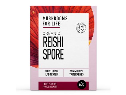 Bio Reishi Spory (Lesklokorka lesklá) prášek Mushroom For Life | pravebio.cz