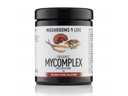 MUSHROOMS4 Life - Směs královských hub reishi,  cordyceps a maitake v prášku - MyComplex