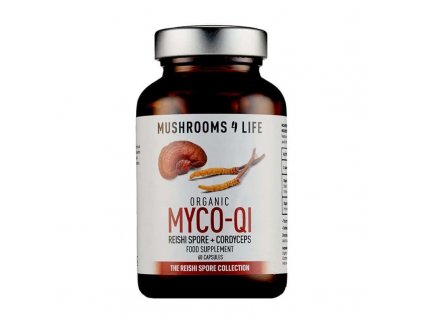 Mushrooms4Life | Kapsle reishi spór a cordyceps - Myco-Qi - 60 ks
