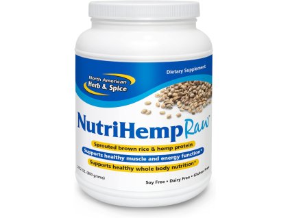 Raw konopný a naklíčený rýžový protein NutriHemp – bez příchuti 800 g | NAHS