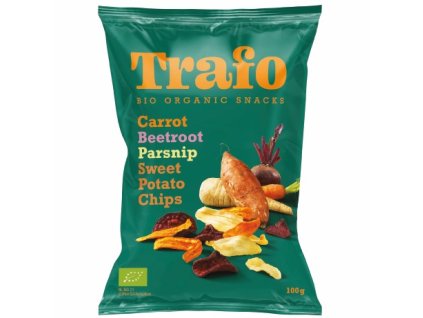 TRAFO | Bio Kotlíkové zeleninové chipsy - 100 g - pravebio.cz