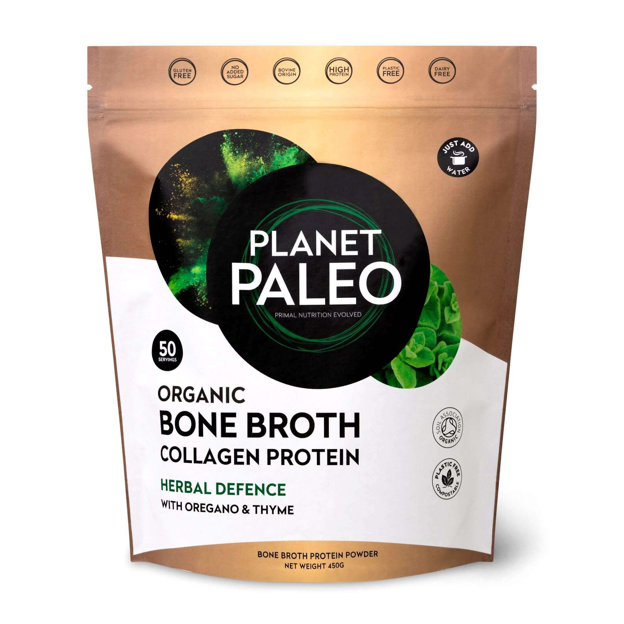 Planet Paleo | Bio sušený protein - BYLINKY - 9 g, 90 g, 225 g, 450 g Obsah: 450 g