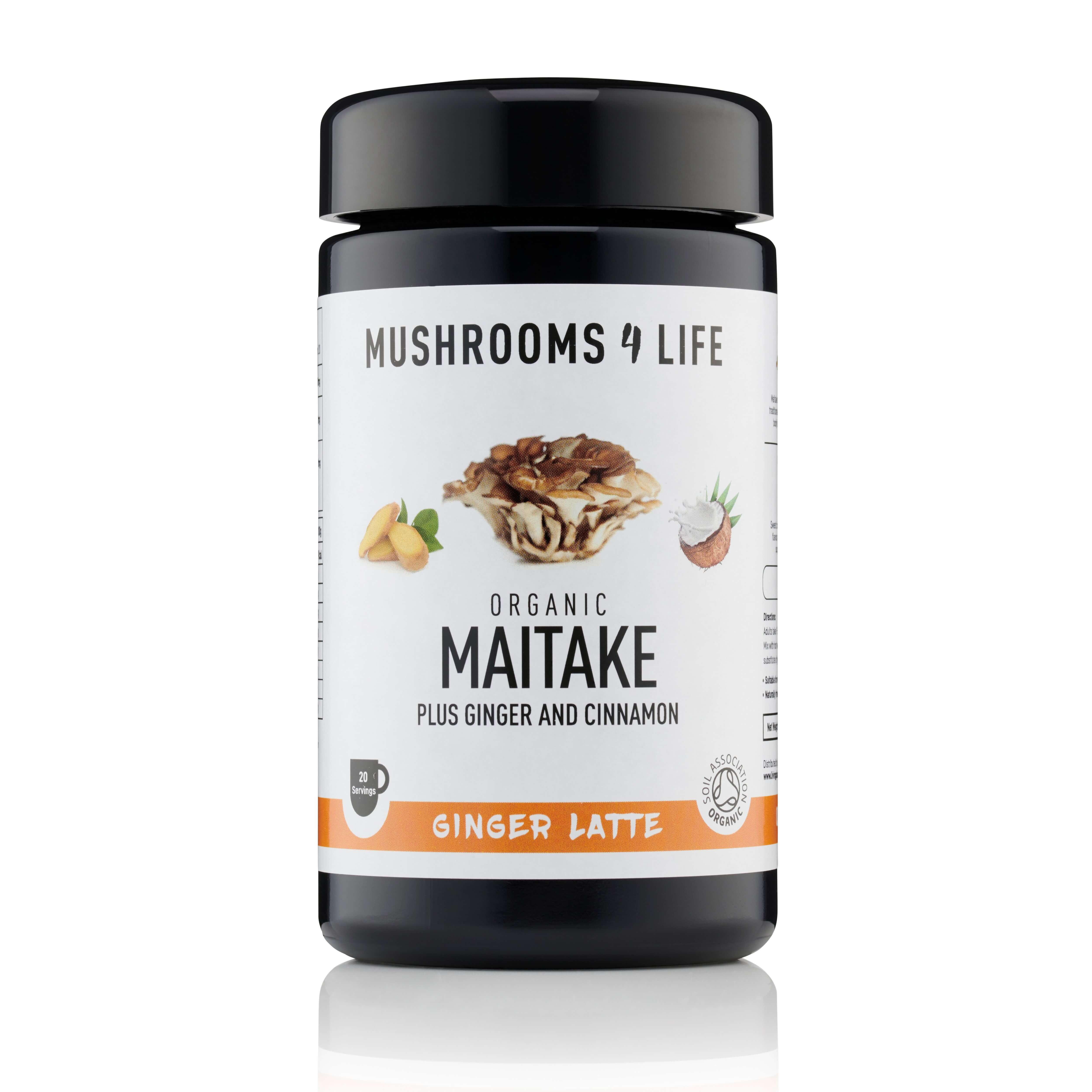 Mushrooms4Life | Kokosové latté - Maitake & Ginger - 5.5 g, 55 g,110 g Obsah: 110g - 20 dávek