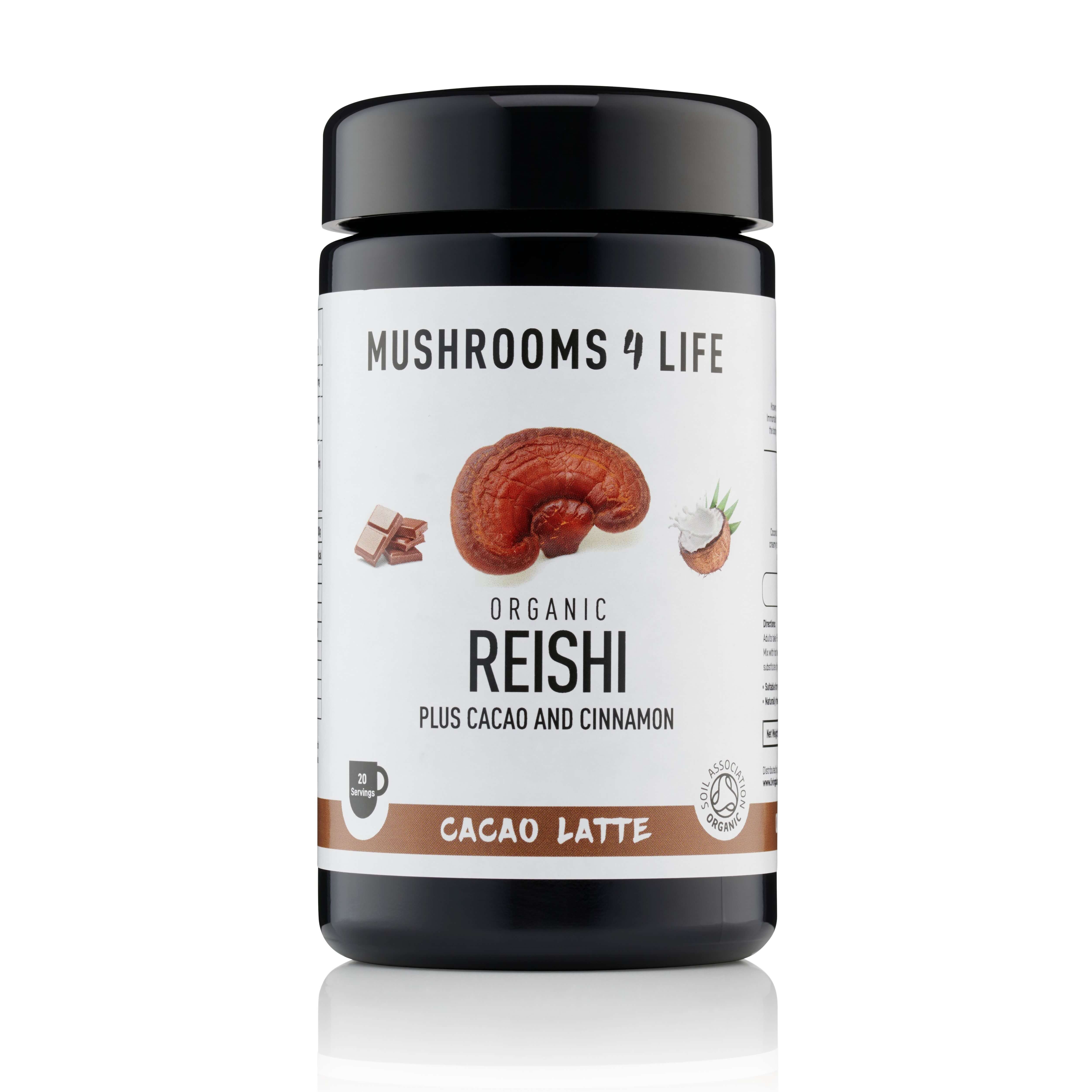 Mushrooms4Life | Kakaové latté - Reishi & Cacao - 7 g, 70 g, 140 g Obsah: 140g - 20 dávek