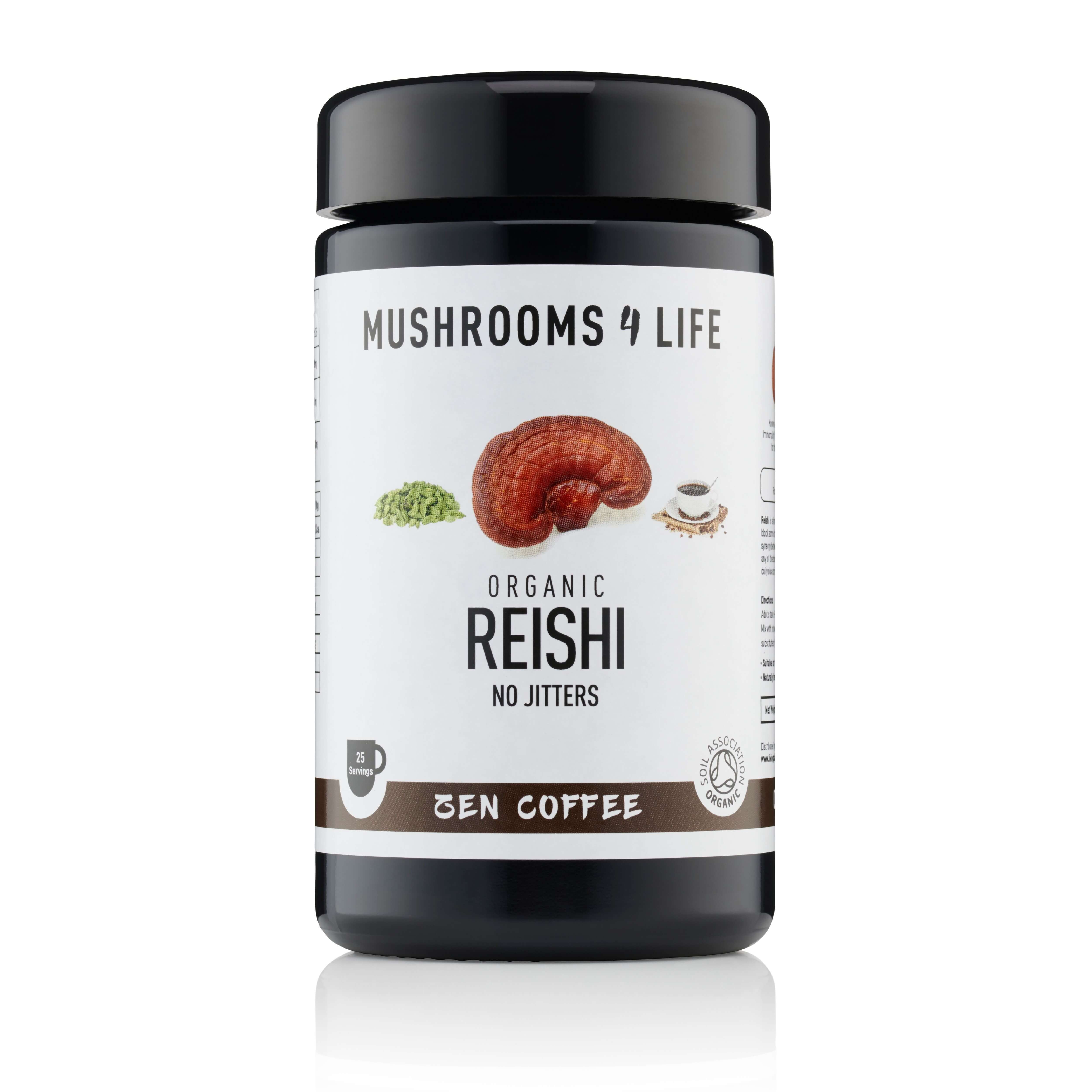 Mushrooms4Life | Bio Zklidňující instantní káva - Reishi - 25 dávek Obsah: 80g - 25 dávek