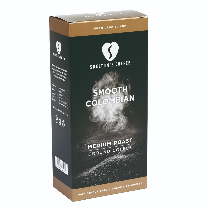 Shelton's Coffee | Mletá káva Arabica 100% Kolumbie, region Risaralda - 227 g