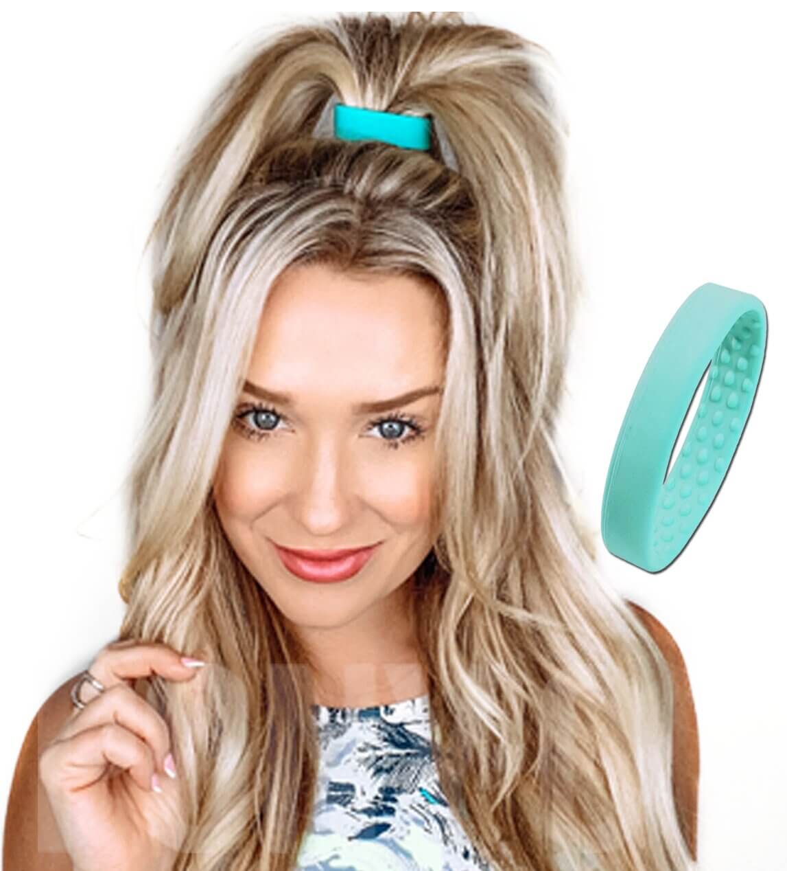 PONY-O Spona na vytváření vysokých polovičních culíků - PONY XL Slim Obsah: Modrozelená