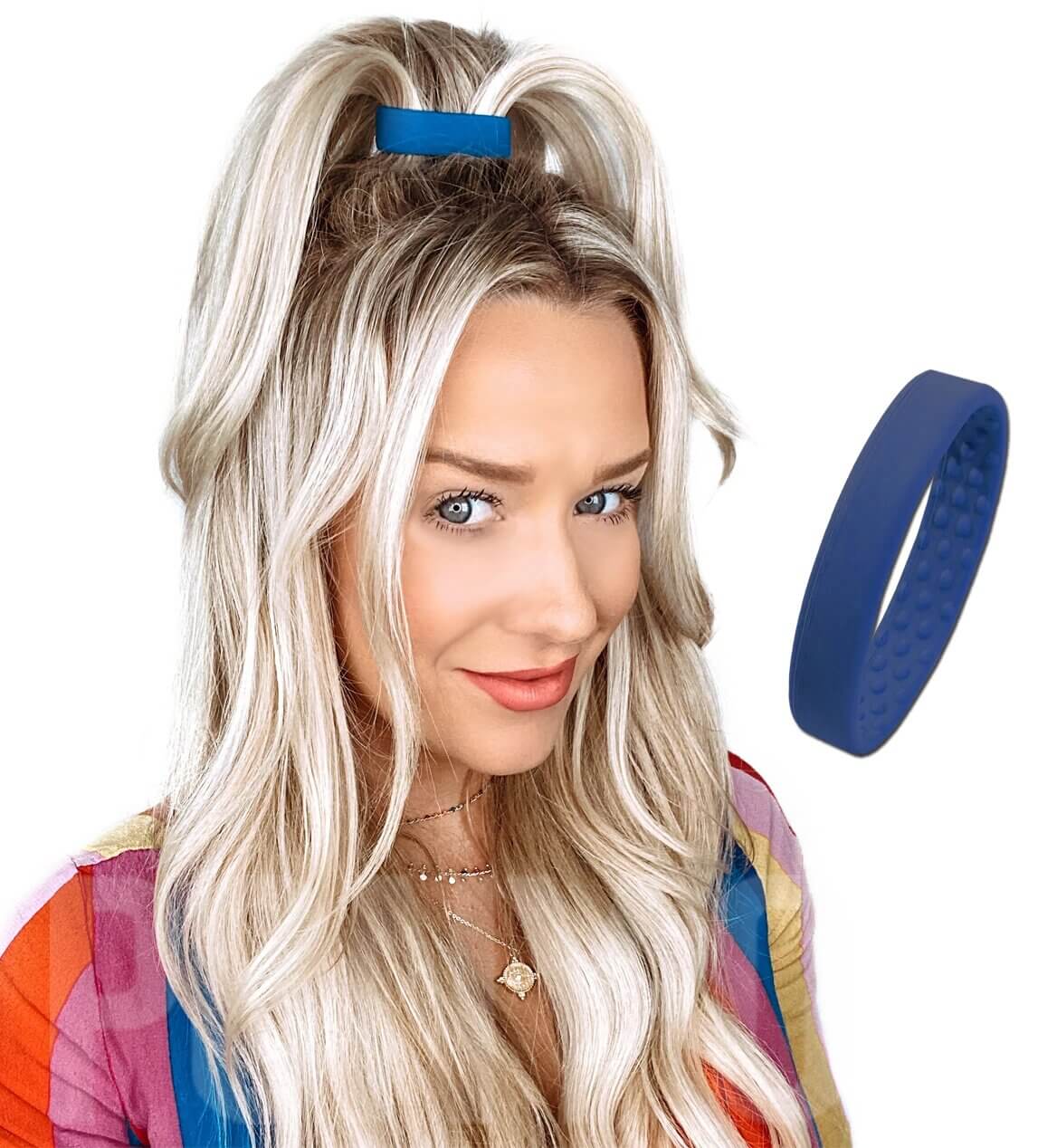 PONY-O Spona na vytváření vysokých polovičních culíků - PONY XL Slim Obsah: Modrá