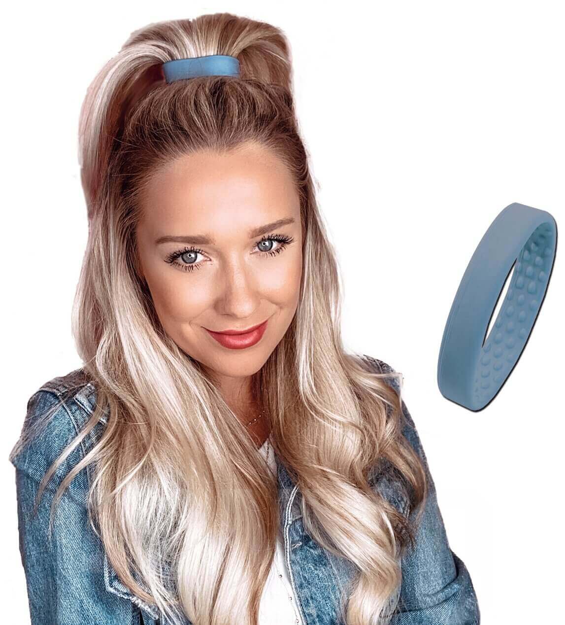 PONY-O Spona na vytváření vysokých polovičních culíků - PONY XL Slim Obsah: Denim