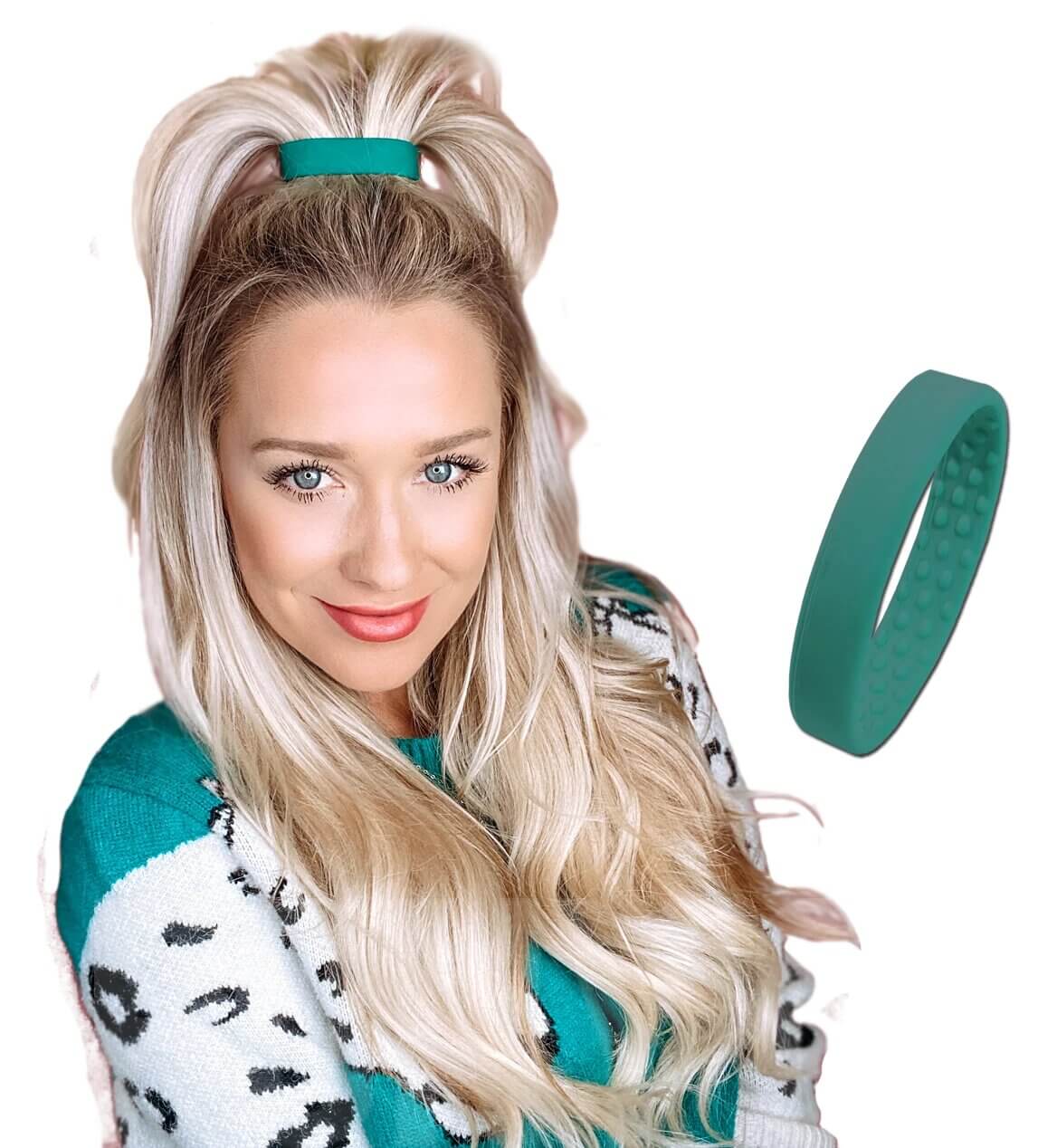 PONY-O Spona na vytváření vysokých polovičních culíků - PONY XL Slim Obsah: Emerald