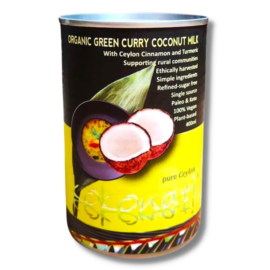 Ceylon Kokonati | Bio kokosová omáčka - zelené kari - 400 ml