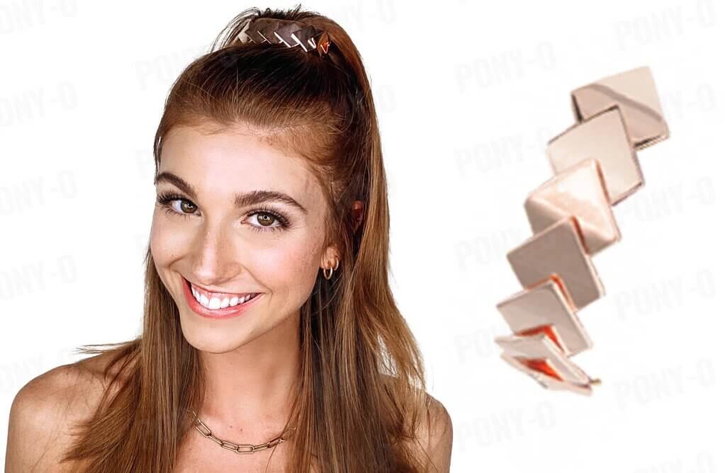 Doplněk ke sponám Pony-O ve tvaru diamantu Obsah: Rose Gold Diamond