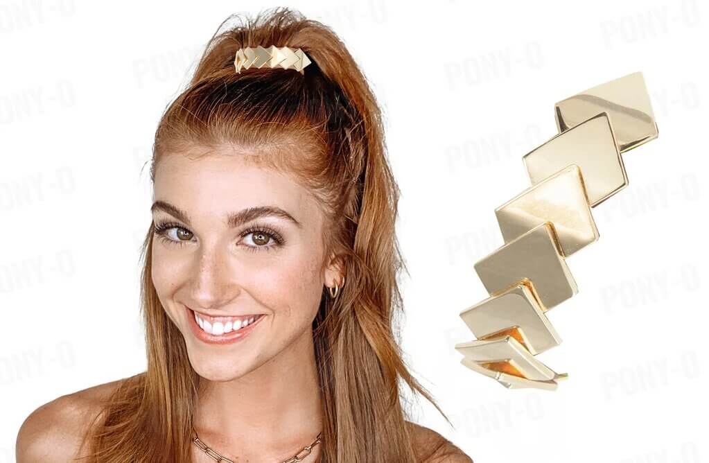 Doplněk ke sponám Pony-O ve tvaru diamantu Obsah: Gold Diamond