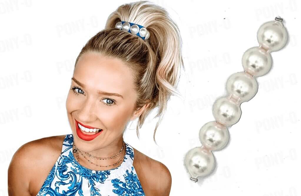 Doplněk ke sponám Pony-O ve tvaru perel Obsah: White Pearl