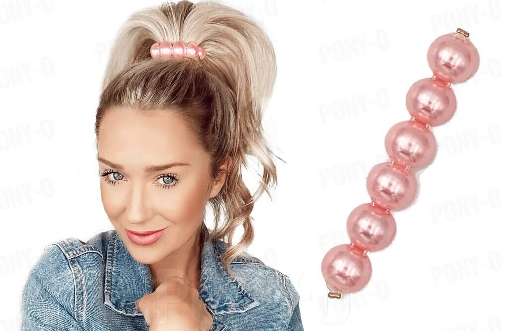Doplněk ke sponám Pony-O ve tvaru perel Obsah: Light Pink Pearl