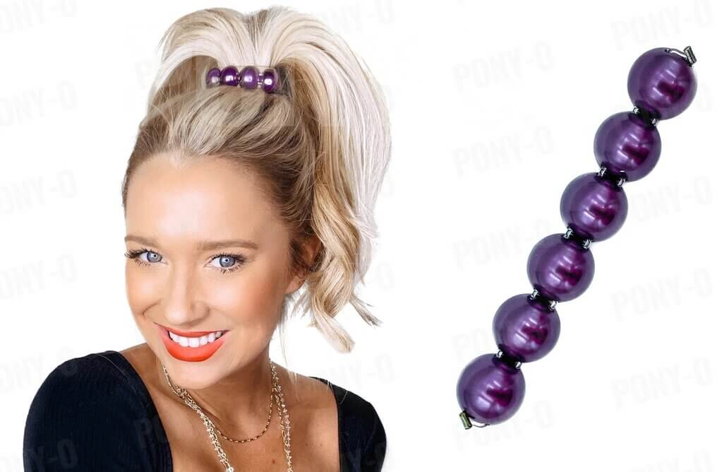 Doplněk ke sponám Pony-O ve tvaru perel Obsah: Mauve Pearl