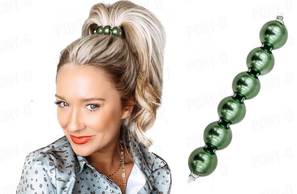 Doplněk ke sponám Pony-O ve tvaru perel Obsah: Moss Pearl