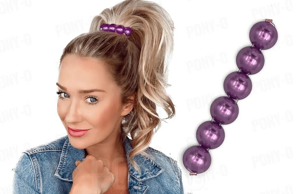 Doplněk ke sponám Pony-O ve tvaru perel Obsah: Purple Pearl