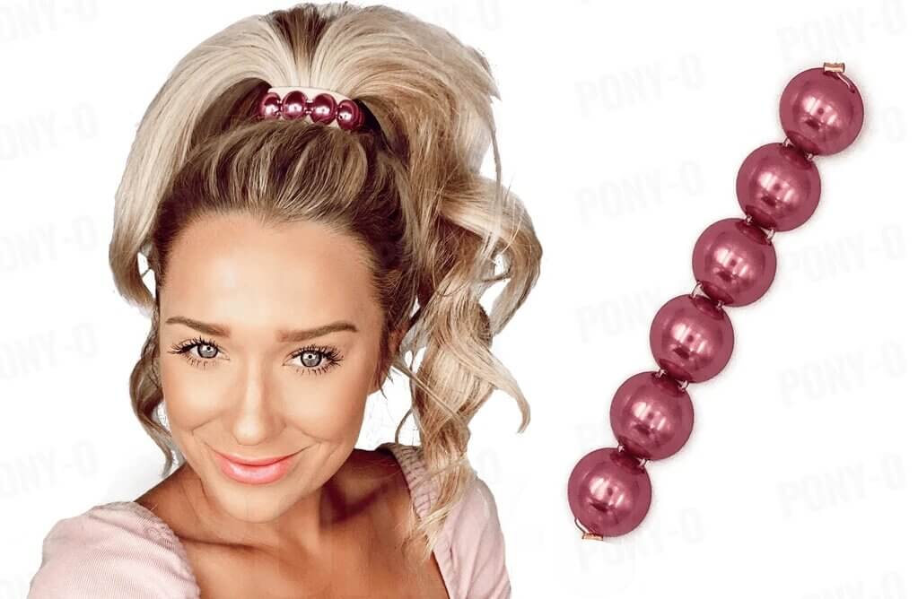 Doplněk ke sponám Pony-O ve tvaru perel Obsah: Rose Pearl