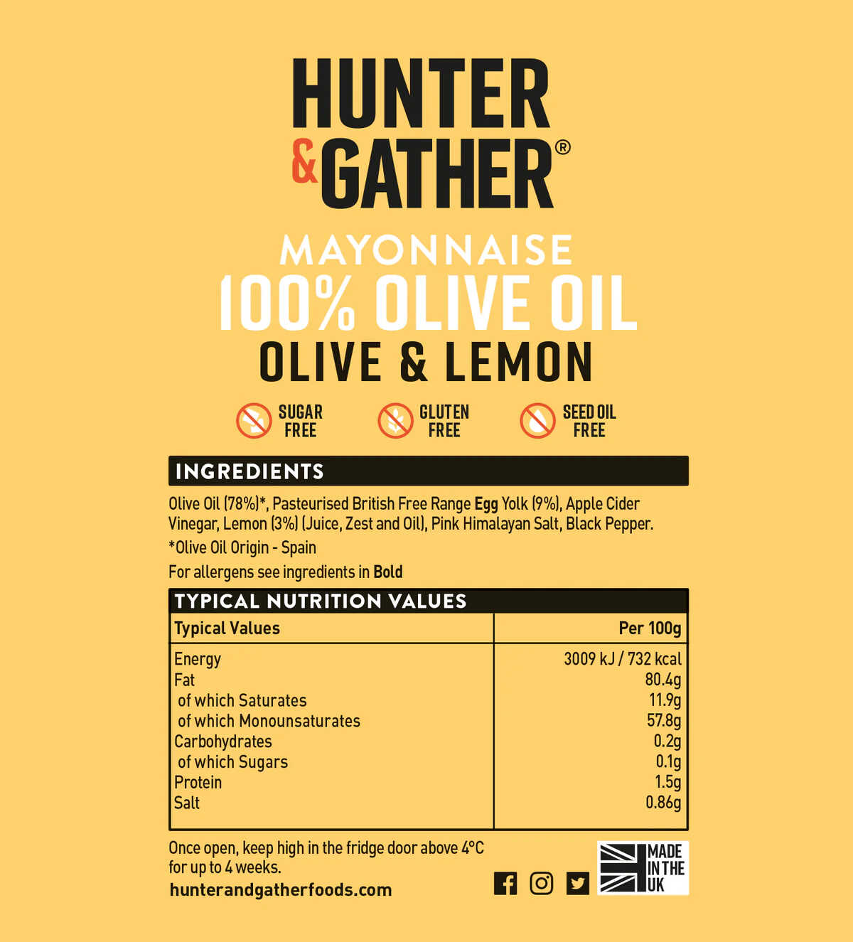 Hunter&Gather | Olivová majonéza - Olive & Lemon - 240 g