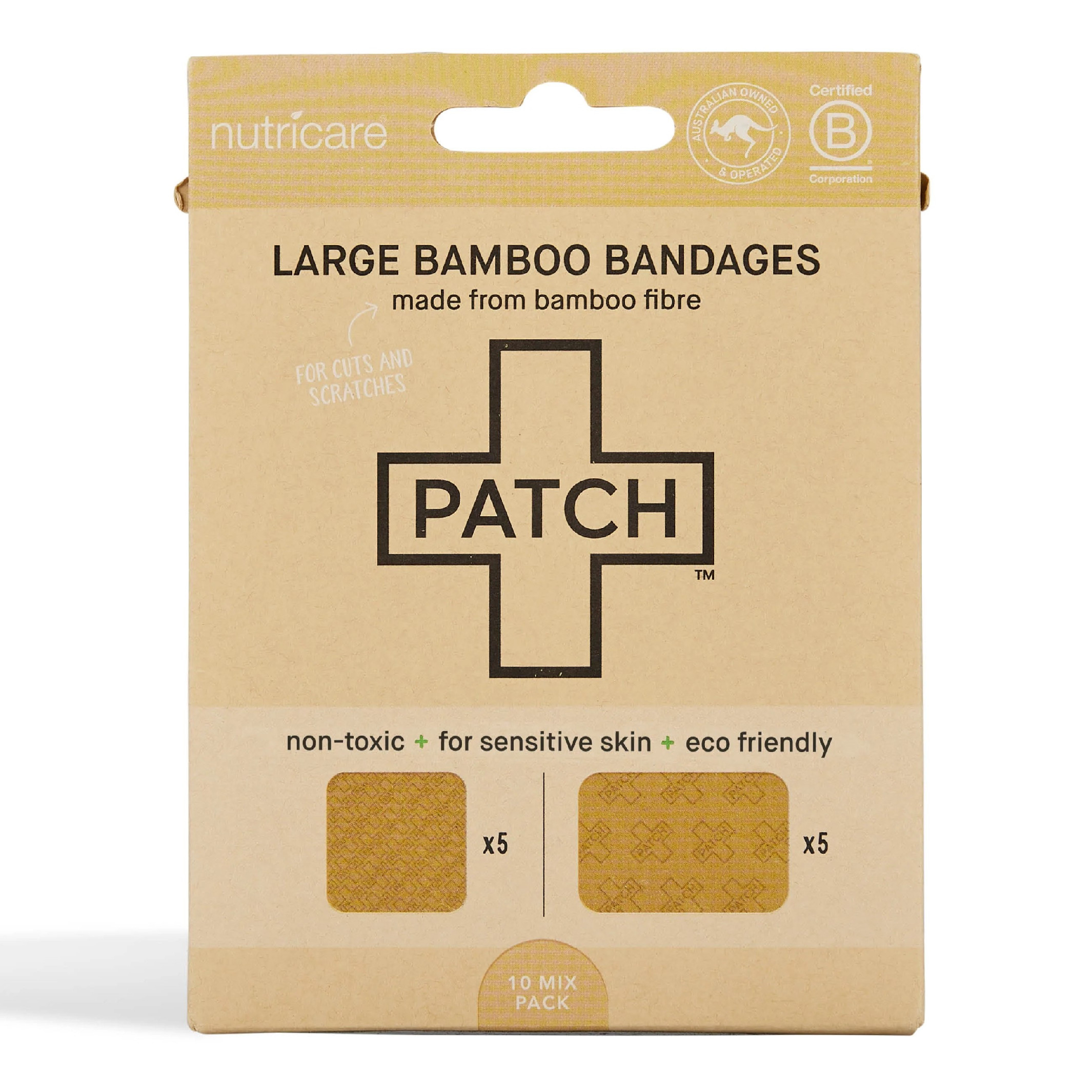 Patch - Bambusové náplasti úzké - Natural - 10 ks