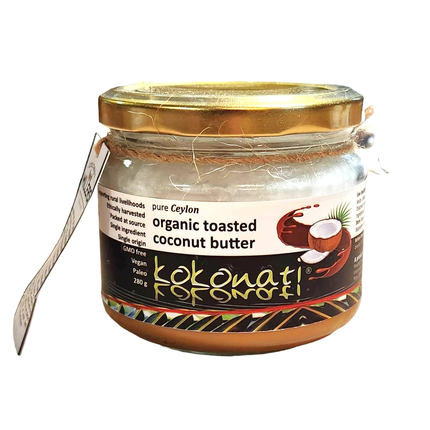 Ceylon Kokonati | Bio pražené kokosové máslo -130, 280 g Obsah: 130 g