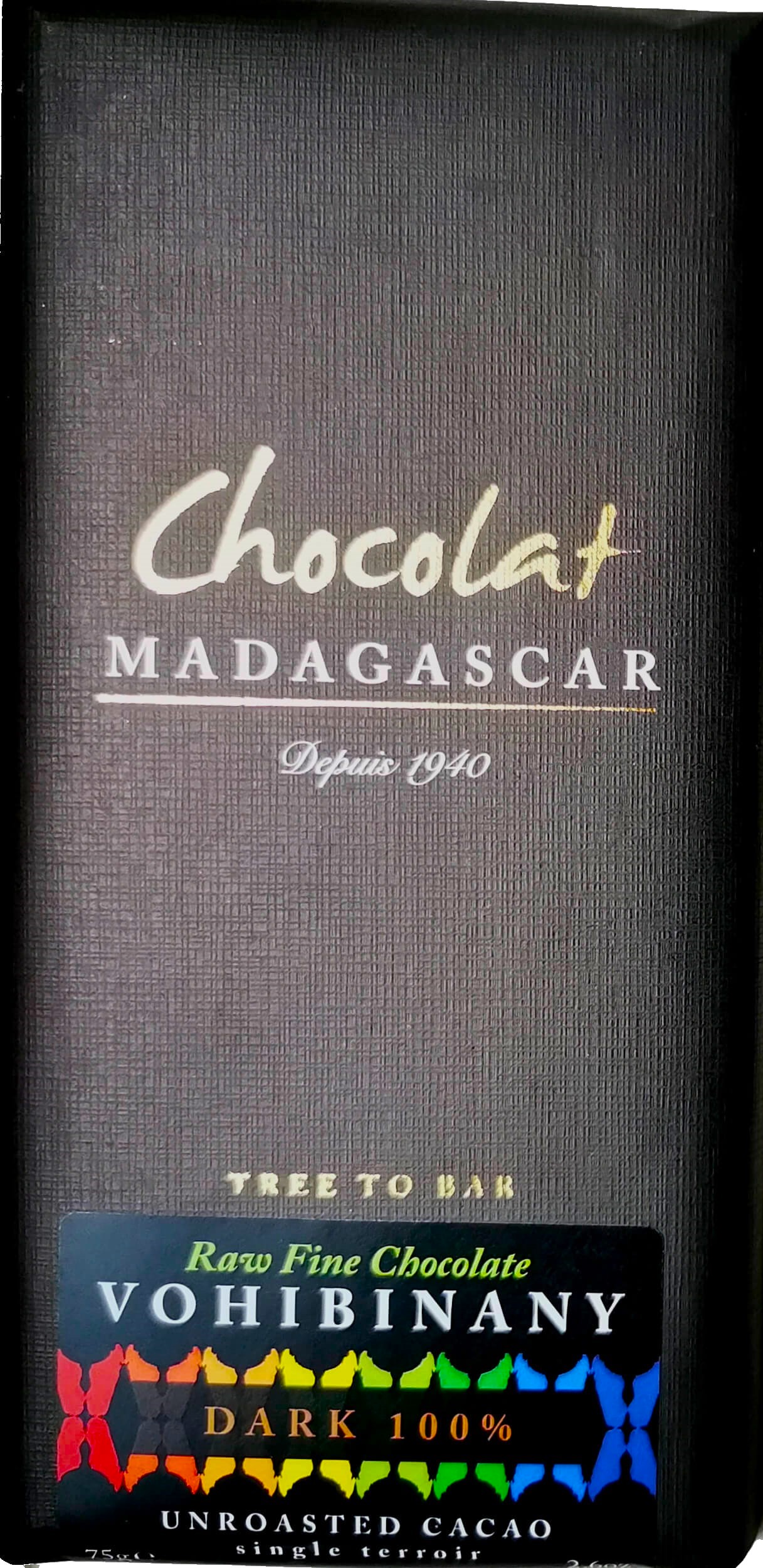 Chocolat Madagascar | 100% raw čokoláda domain Vohibinany - 75 g