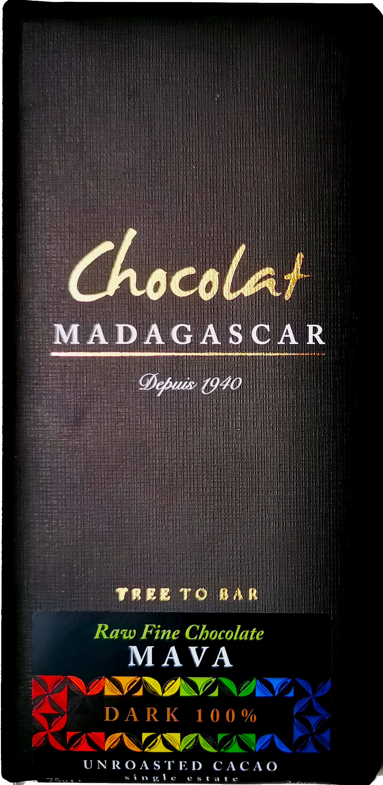 Chocolat Madagascar | 100% raw čokoláda single terroir Mava - 75 g