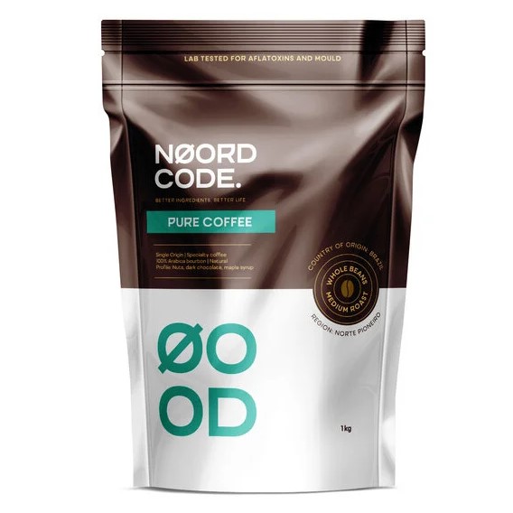 NoordCode | 100% zrnková káva Arabica MR - Brazílie - 250 g, 1 kg Obsah: 1000 g