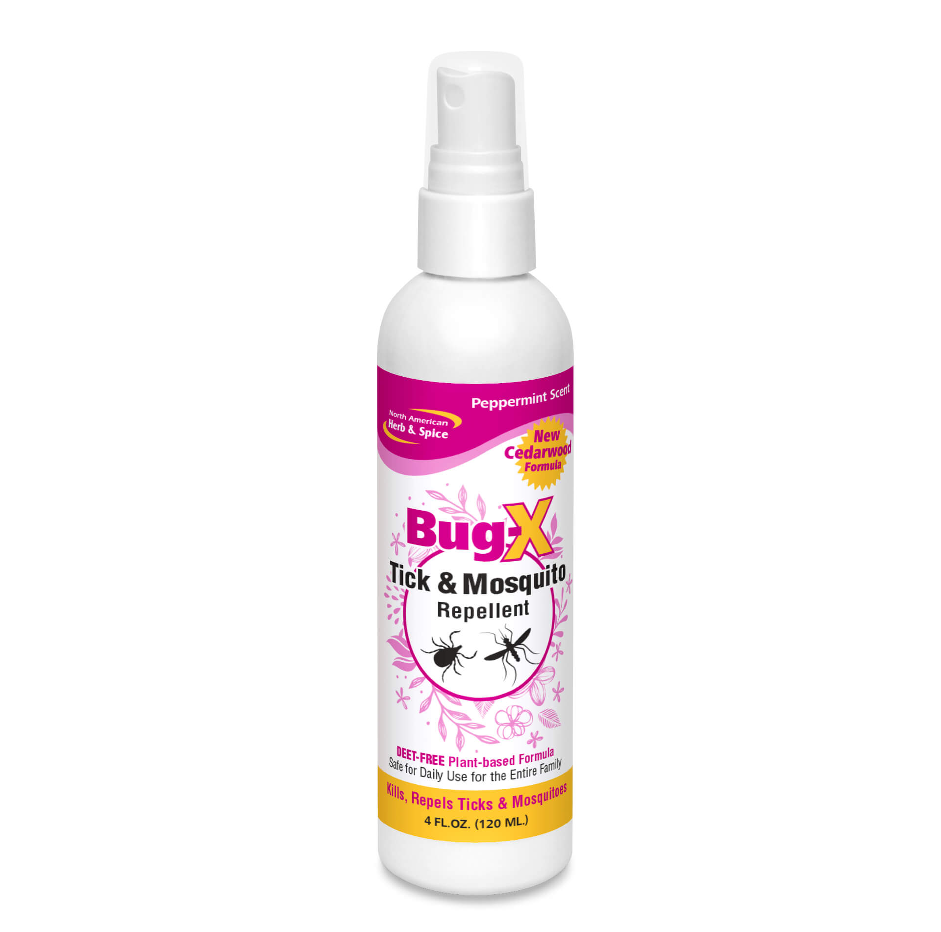 North American Herb & Spice | Přírodní repelent - Bug-X - 120 ml Obsah: Peppermint