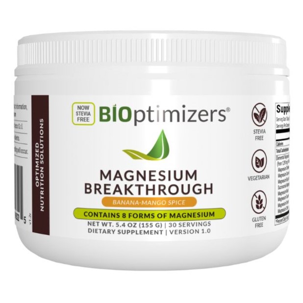 BiOptimizers | Komplex 8 hořčíků - Mg Breakthrough - 171 g (30 dávek) Obsah: Banán mango