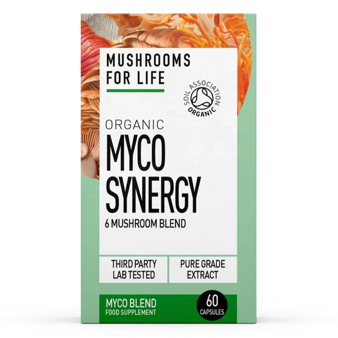 Mushrooms4Life | Bio MyCo Synergie - Směs 6 vitálních hub kapsle - 60 ks