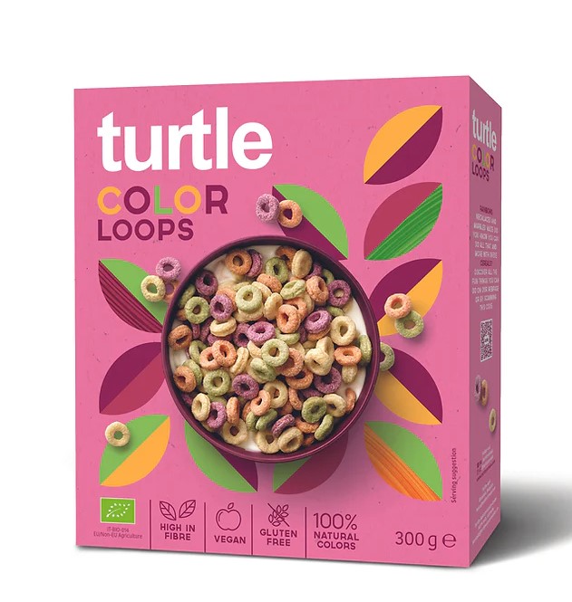 Turtle | Bio Cereálie - Colour Loops - 40 g, 300 g Obsah: 300 g