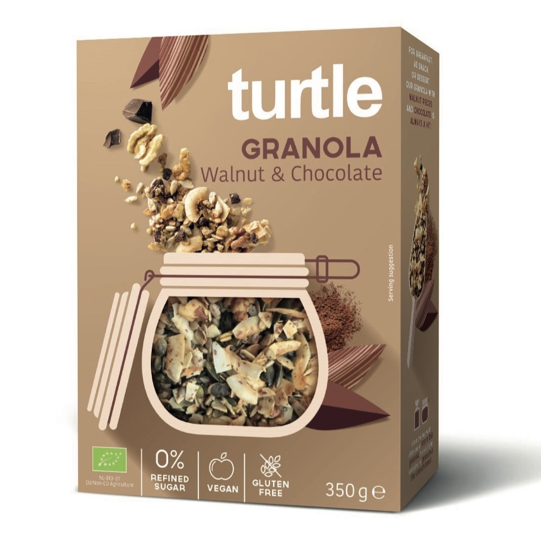 Turtle | Bio Granola - Walnut and Chocolate - 350 g