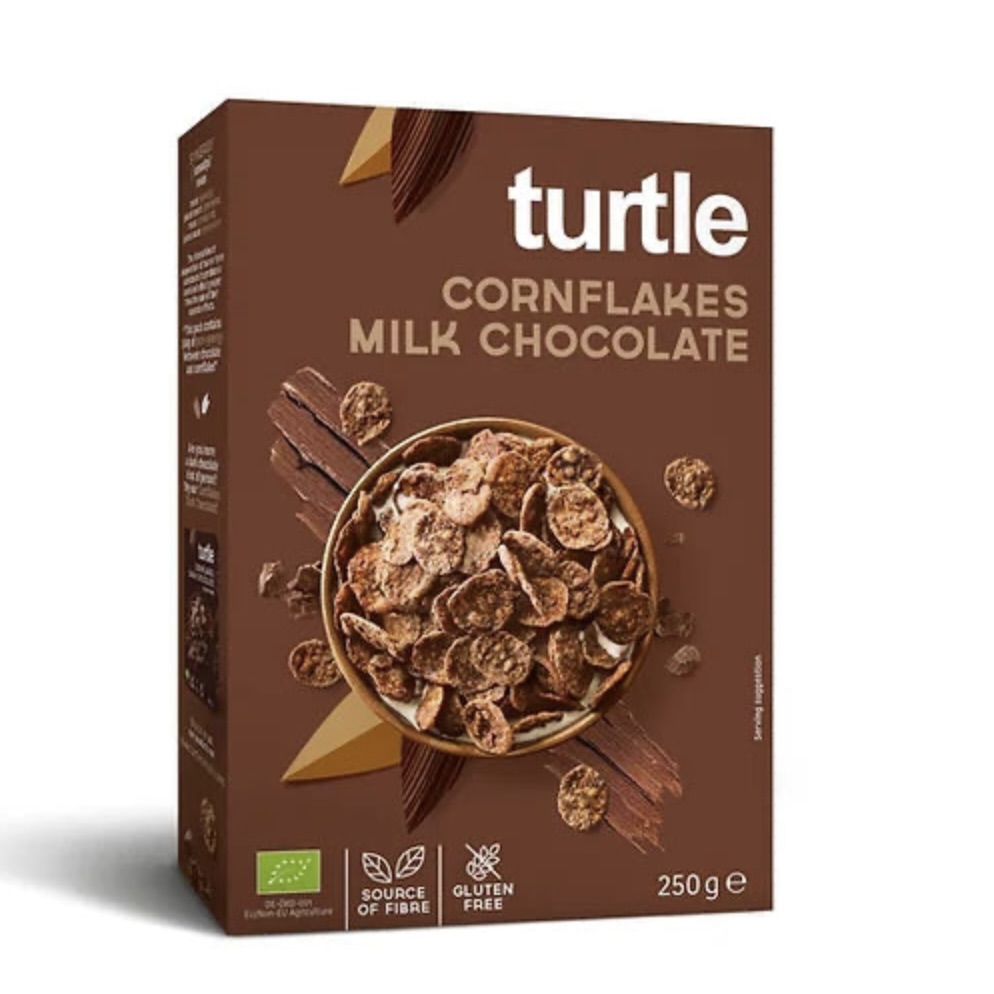 Turtle | Bio Cereálie Cornflakes Milk Chocolate - 250 g
