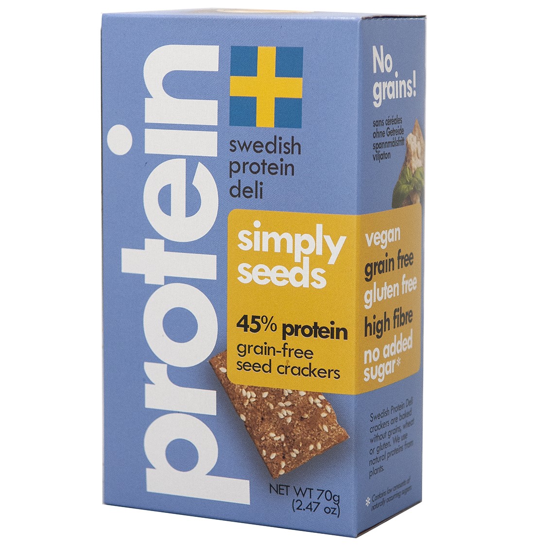 Swedish Protein Deli | Proteinové krekry s příchutí semínek - 60 g