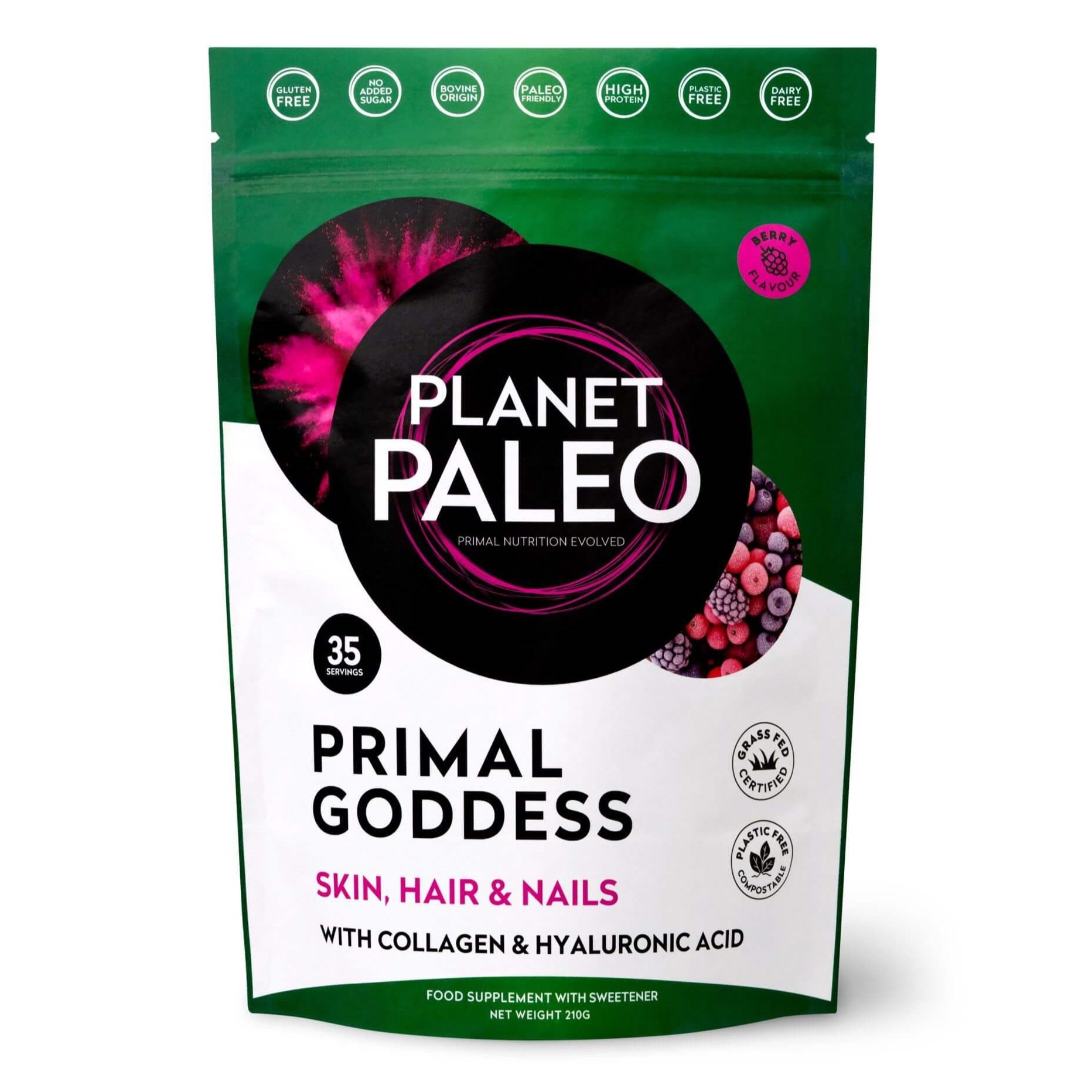 Planet Paleo | Hydrolyzovaný hovězí kolagen - Primal Goddess - 6g, 60g, 210g Obsah: 210 g