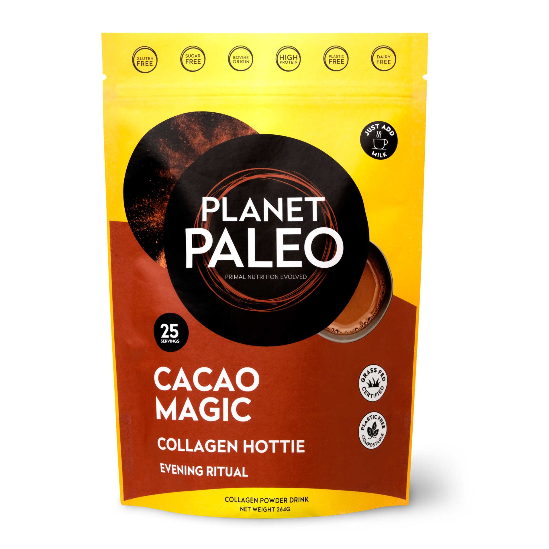 Planet Paleo | Kolagen latté - Cacao Magic - 264 g Obsah: 264 g