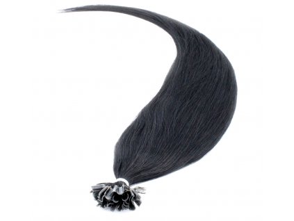 Vlasy na keratinu 40cm - odstín černá